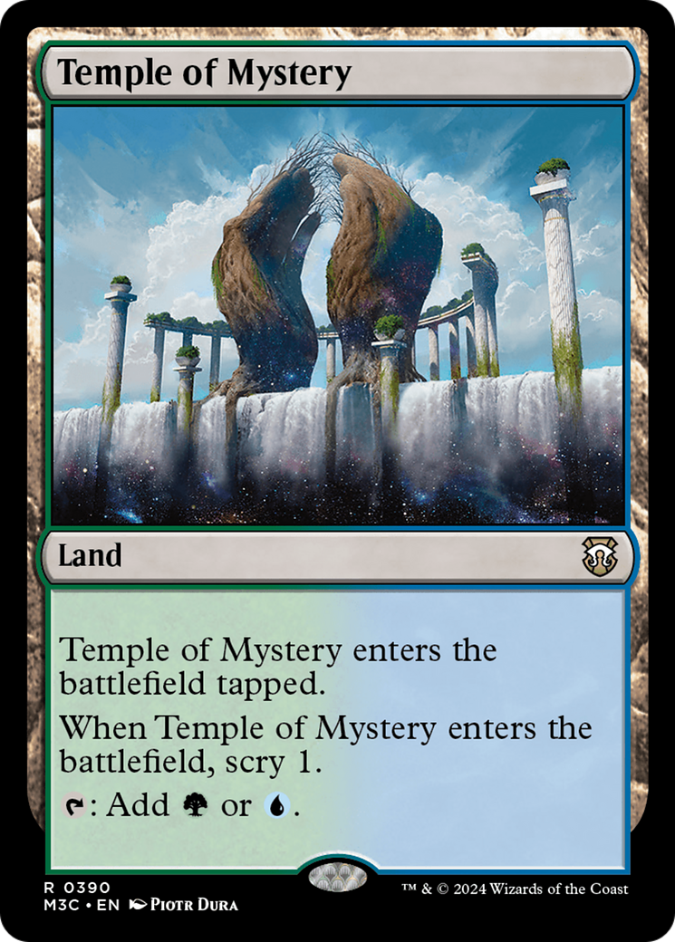 Temple of Mystery (Ripple Foil) [Modern Horizons 3 Commander] | Rook's Games and More