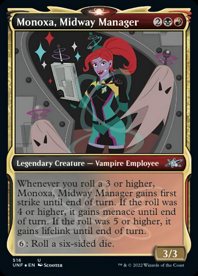 Monoxa, Midway Manager (Showcase) (Galaxy Foil) [Unfinity] | Rook's Games and More