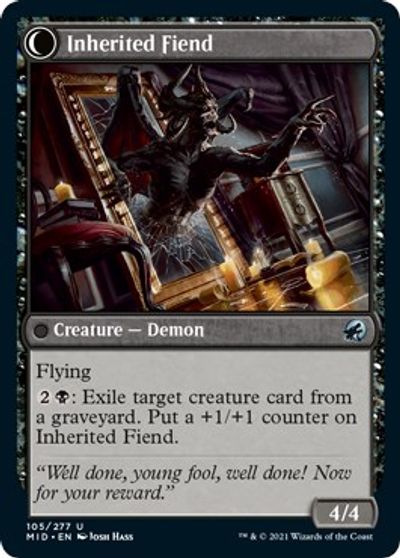 Heirloom Mirror // Inherited Fiend [Innistrad: Midnight Hunt] | Rook's Games and More