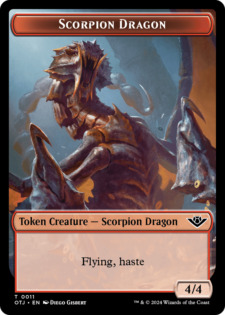 Scorpion Dragon Token [Outlaws of Thunder Junction Tokens] | Rook's Games and More