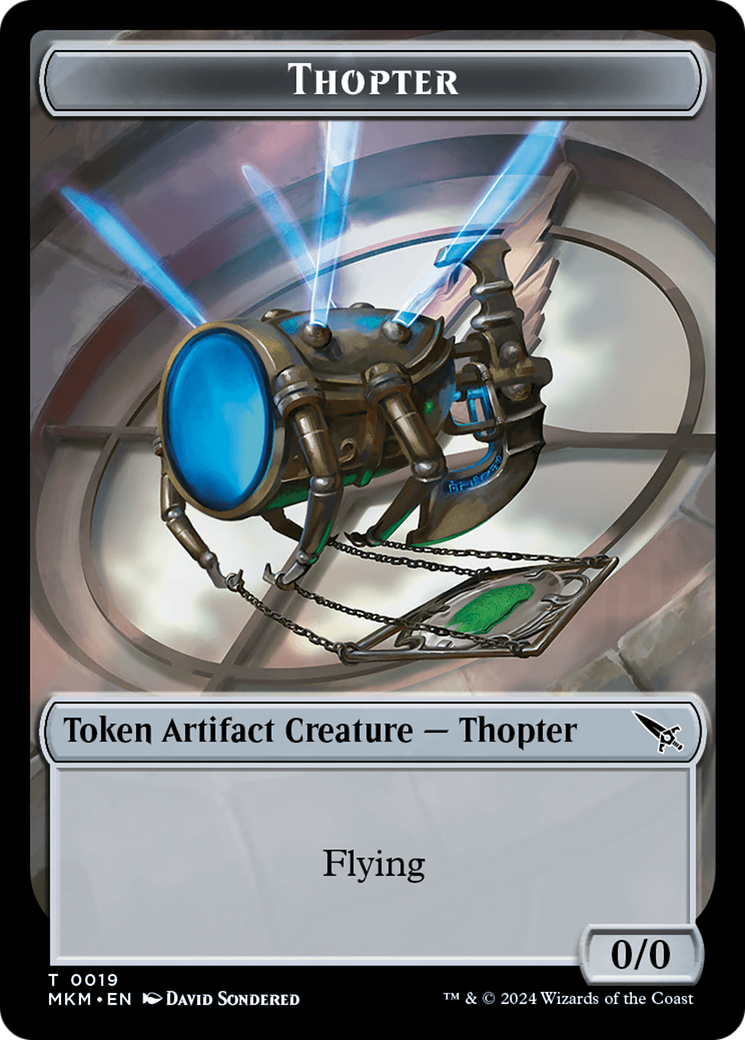 Detective // Thopter (0019) Double-Sided Token [Murders at Karlov Manor Tokens] | Rook's Games and More