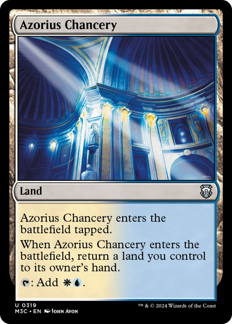 Azorius Chancery (Ripple Foil) [Modern Horizons 3 Commander] | Rook's Games and More