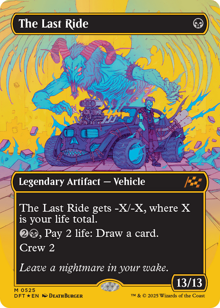 The Last Ride (Borderless) (First-Place Foil) [Aetherdrift] | Rook's Games and More