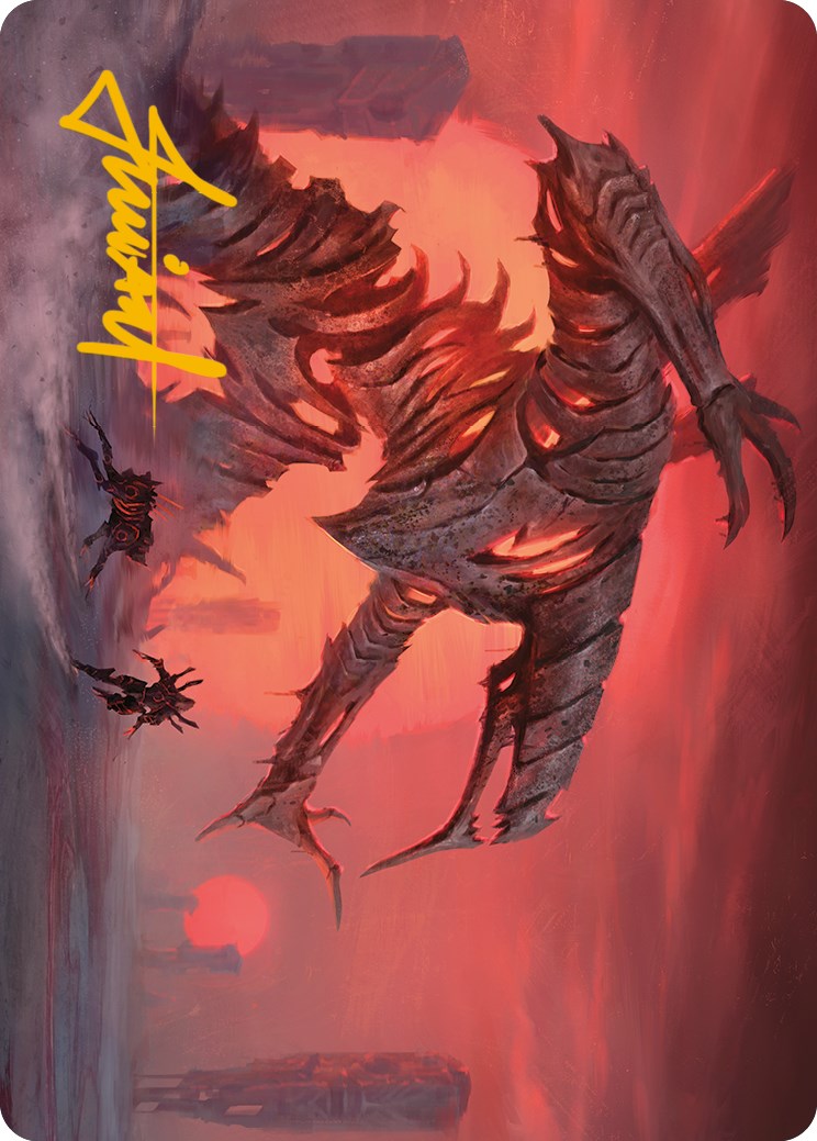 Red Sun's Zenith Art Card (Gold-Stamped Signature) [Phyrexia: All Will Be One Art Series] | Rook's Games and More