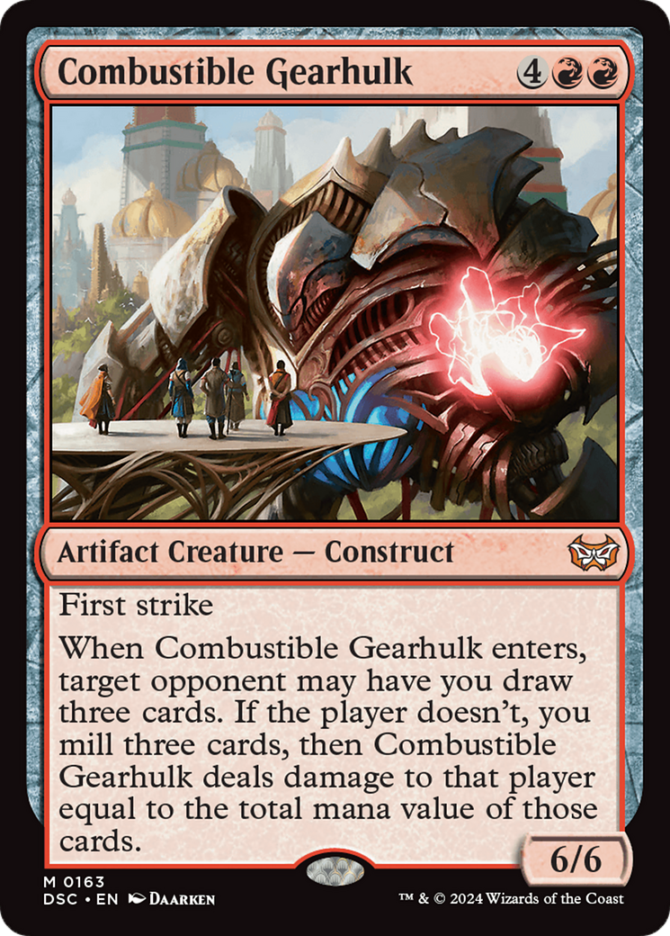 Combustible Gearhulk [Duskmourn: House of Horror Commander] | Rook's Games and More