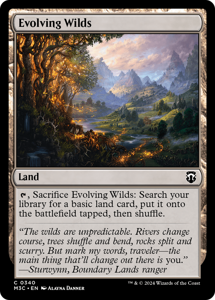 Evolving Wilds (Ripple Foil) [Modern Horizons 3 Commander] | Rook's Games and More