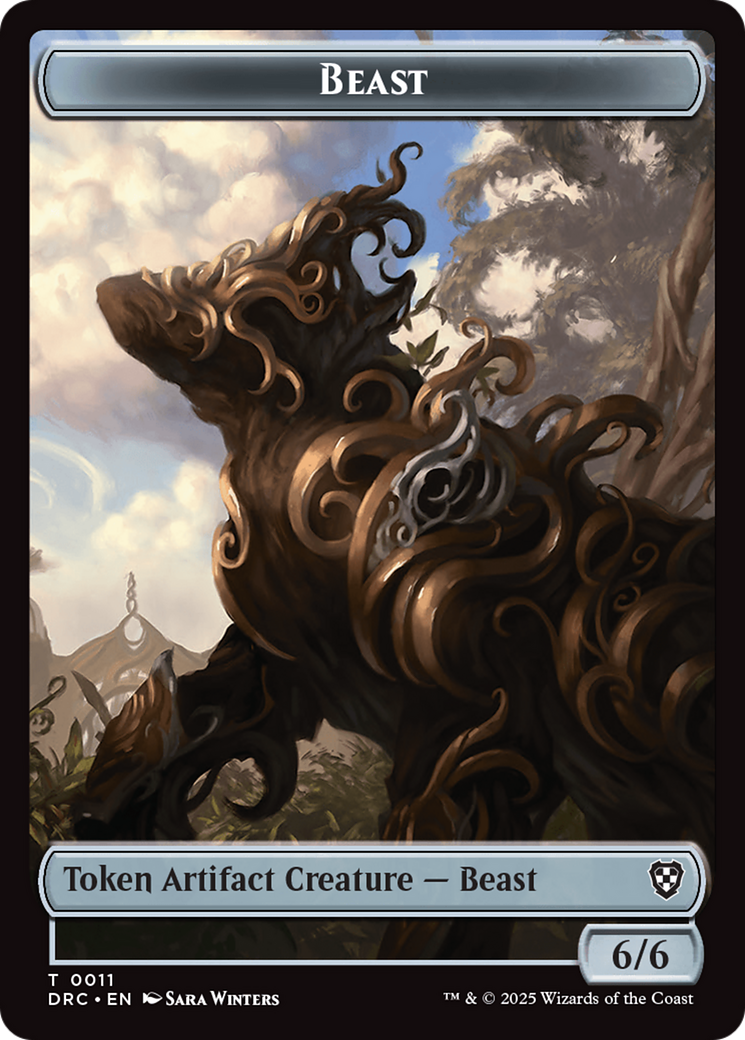 Beast (0010) // Beast (0011) Double-Sided Token [Aetherdrift Commander] | Rook's Games and More