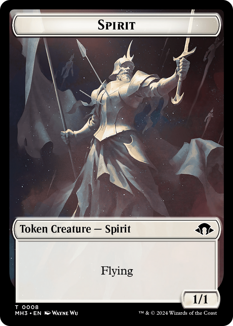 Spirit Token (0008) [Modern Horizons 3 Tokens] | Rook's Games and More