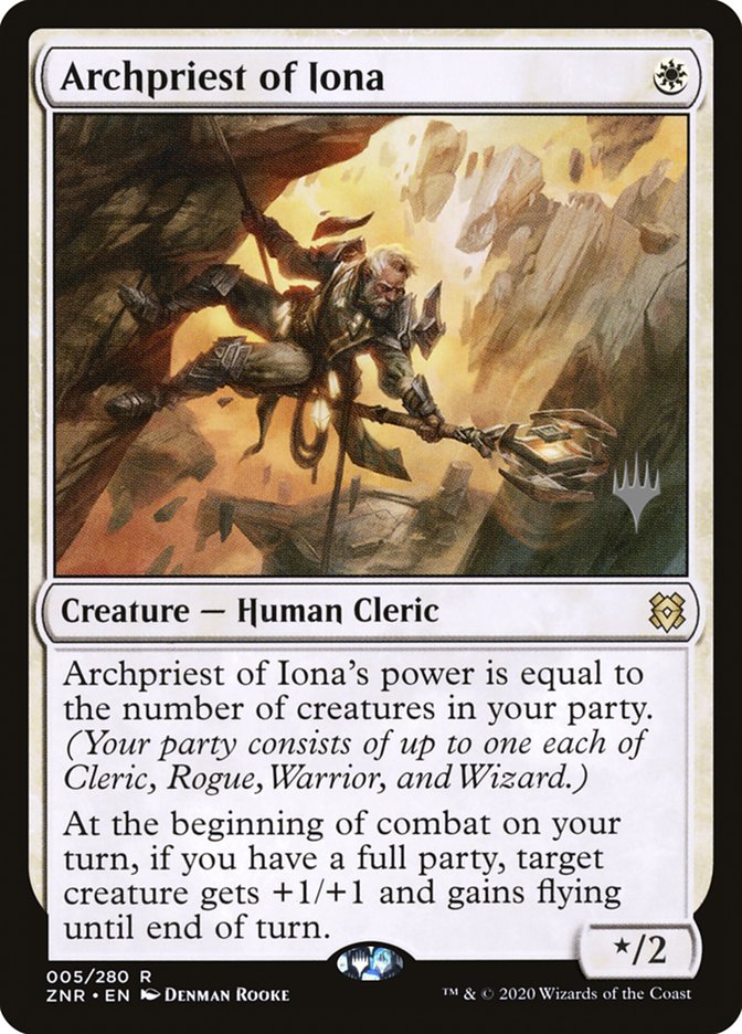 Archpriest of Iona (Promo Pack) [Zendikar Rising Promos] | Rook's Games and More