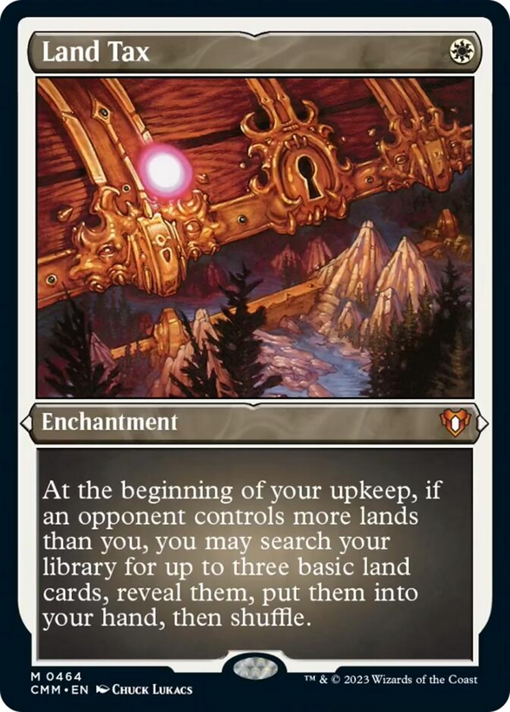 Land Tax (Foil Etched) [Commander Masters] | Rook's Games and More
