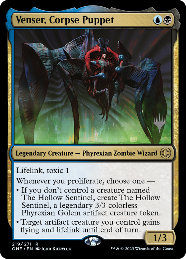 Venser, Corpse Puppet (Promo Pack) [Phyrexia: All Will Be One Promos] | Rook's Games and More