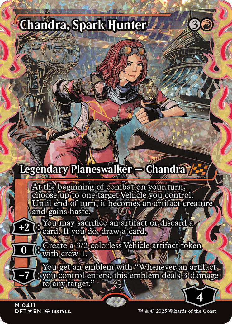 Chandra, Spark Hunter (Showcase) (Fracture Foil) [Aetherdrift] | Rook's Games and More