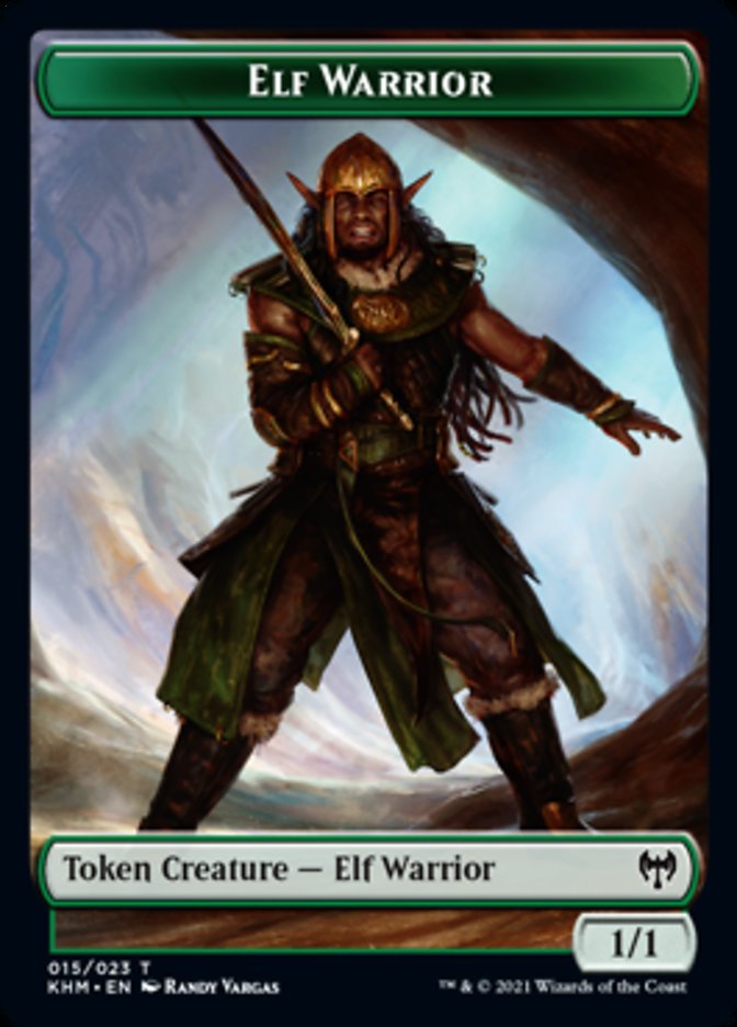 Elf Warrior Token [Kaldheim Tokens] | Rook's Games and More