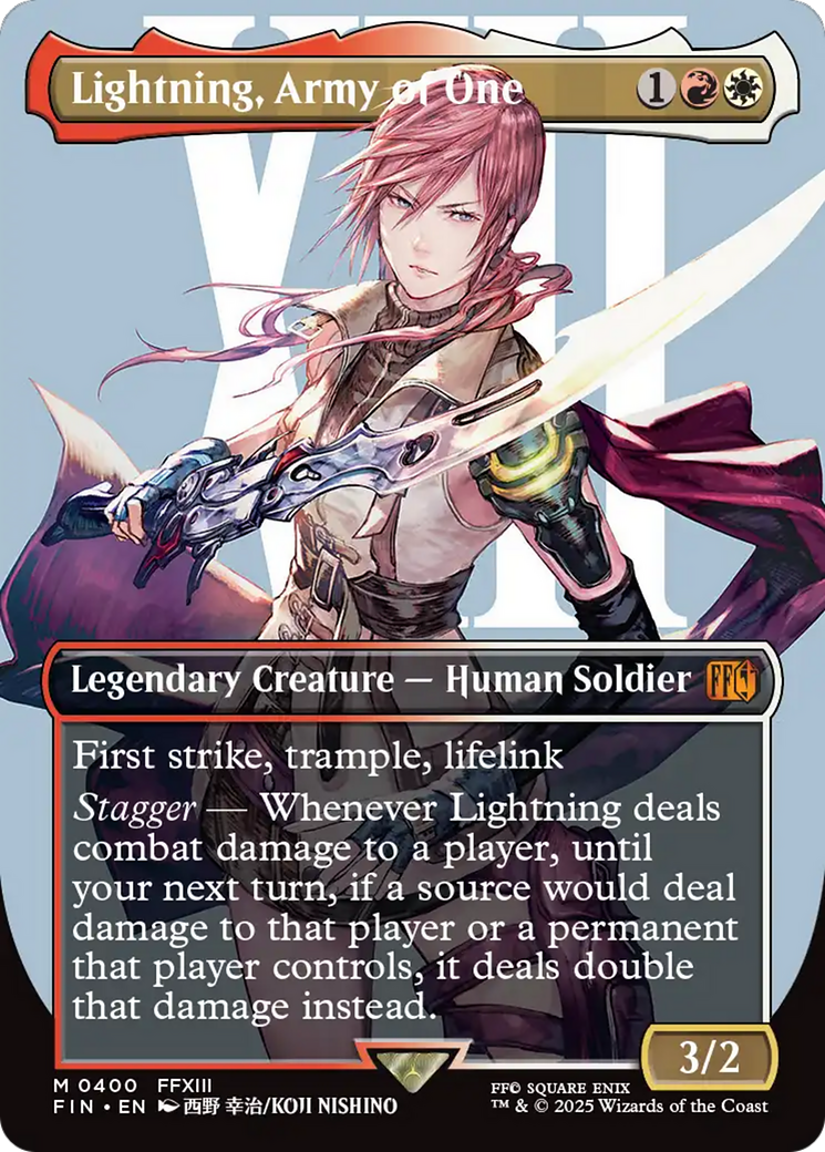 Lightning, Army of One (Borderless) (0400) [FINAL FANTASY] | Rook's Games and More