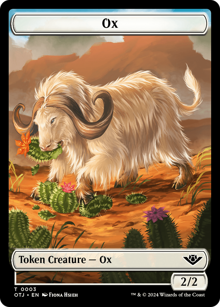 Ox // Plot Double-Sided Token [Outlaws of Thunder Junction Tokens] | Rook's Games and More