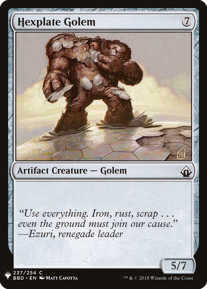 Hexplate Golem [Mystery Booster] | Rook's Games and More