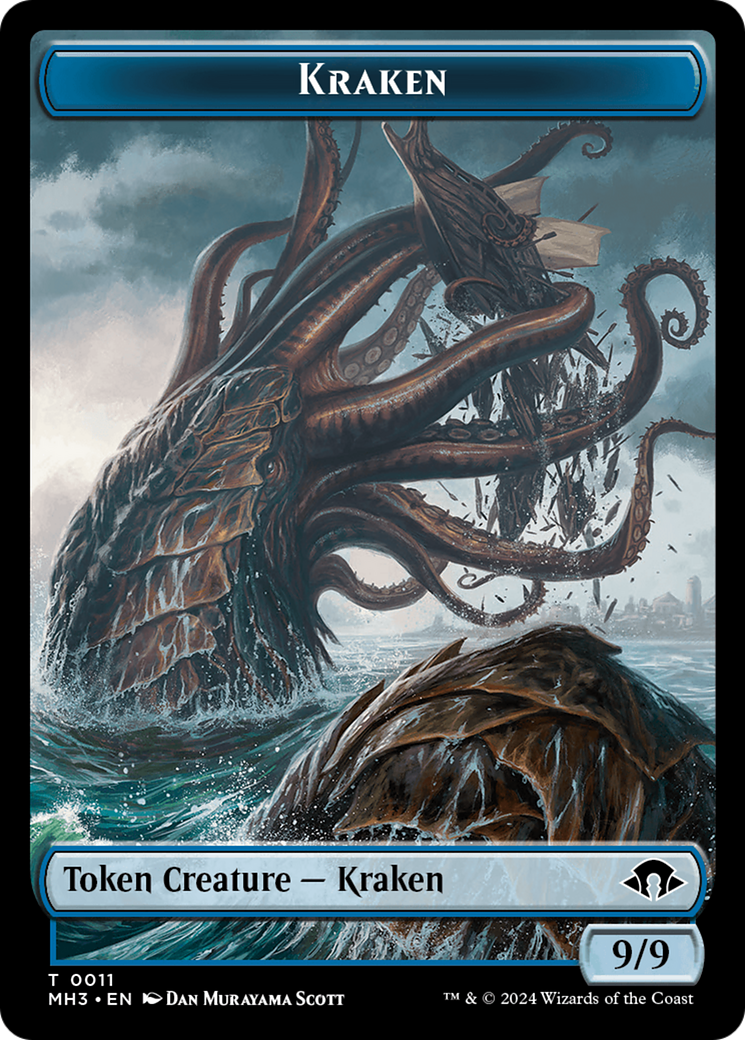 Eldrazi Spawn // Kraken Double-Sided Token [Modern Horizons 3 Tokens] | Rook's Games and More