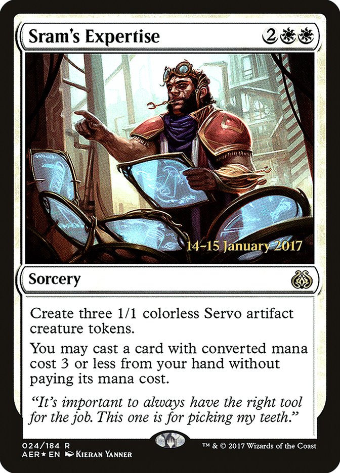 Sram's Expertise [Aether Revolt Prerelease Promos] | Rook's Games and More