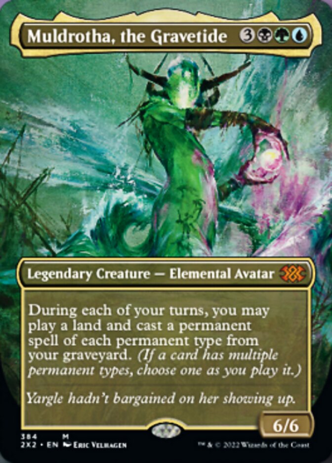 Muldrotha, the Gravetide (Borderless Alternate Art) [Double Masters 2022] | Rook's Games and More