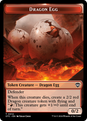 Dragon Egg // Dragon Double-Sided Token [Outlaws of Thunder Junction Commander Tokens] | Rook's Games and More