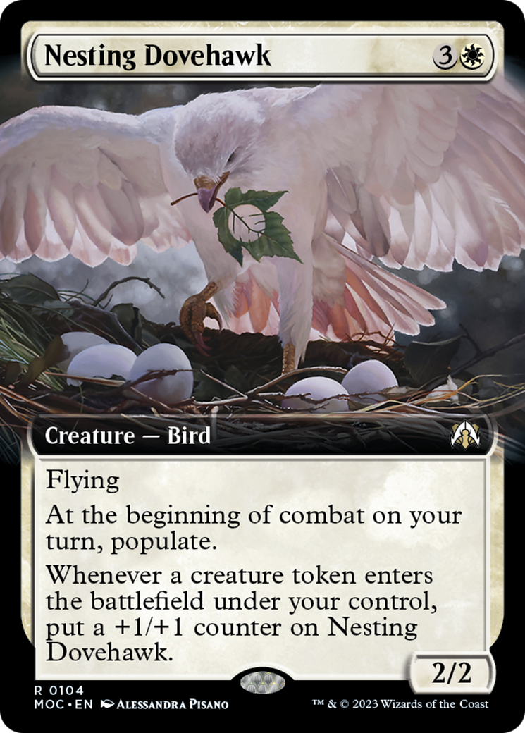 Nesting Dovehawk (Extended Art) [March of the Machine Commander] | Rook's Games and More