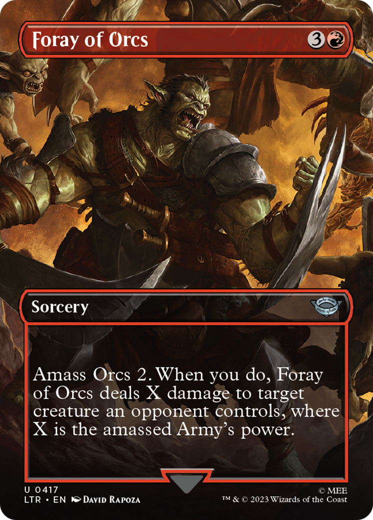 Foray of Orcs (Borderless Alternate Art) [The Lord of the Rings: Tales of Middle-Earth] | Rook's Games and More