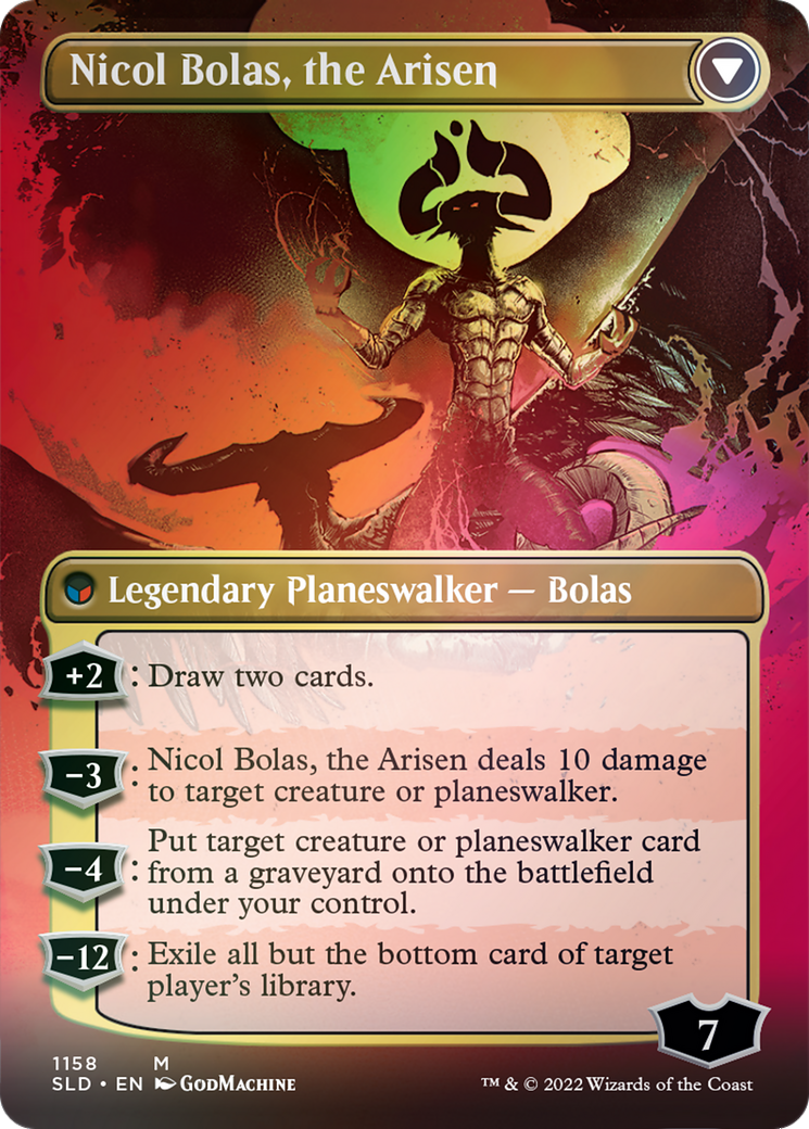 Nicol Bolas, the Ravager // Nicol Bolas, the Arisen (Borderless) [Secret Lair: From Cute to Brute] | Rook's Games and More