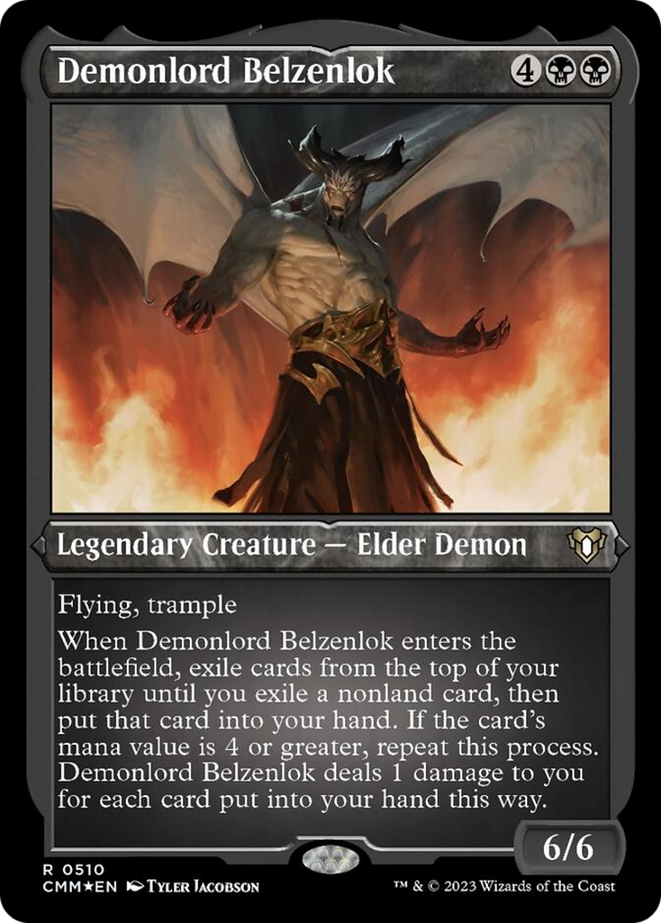 Demonlord Belzenlok (Foil Etched) [Commander Masters] | Rook's Games and More