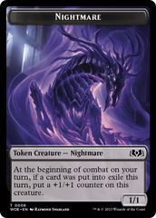 Nightmare // Food (0010) Double-Sided Token [Wilds of Eldraine Tokens] | Rook's Games and More