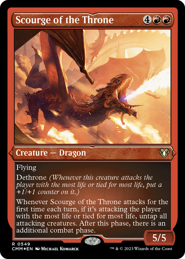 Scourge of the Throne (Foil Etched) [Commander Masters] | Rook's Games and More