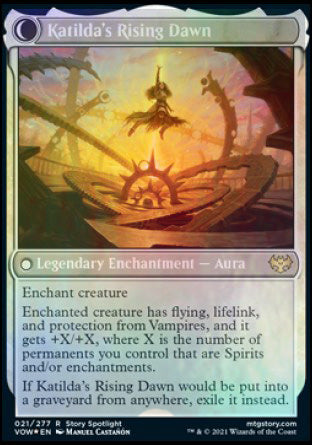 Katilda, Dawnhart Martyr // Katilda's Rising Dawn [Innistrad: Crimson Vow Prerelease Promos] | Rook's Games and More