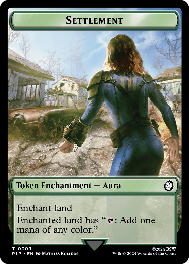 Settlement // Food (013) Double-Sided Token [Fallout Tokens] | Rook's Games and More