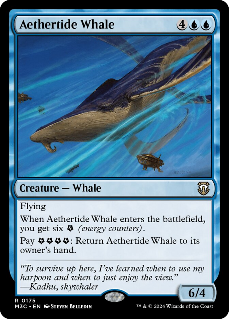 Aethertide Whale (Ripple Foil) [Modern Horizons 3 Commander] | Rook's Games and More