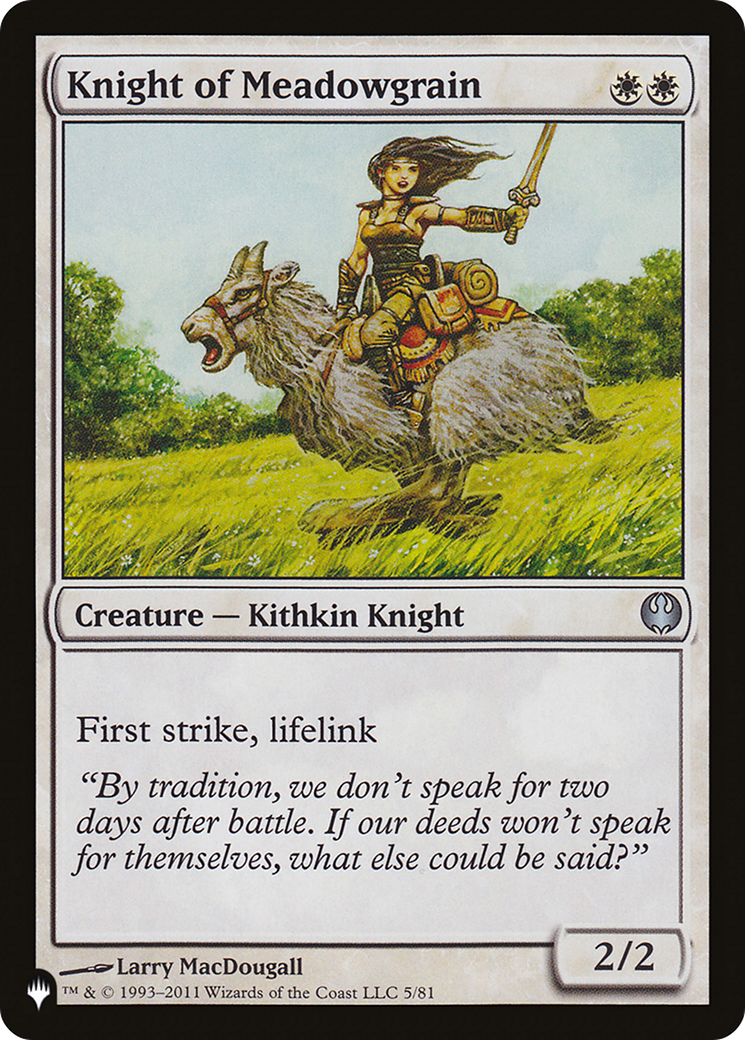 Knight of Meadowgrain [The List Reprints] | Rook's Games and More