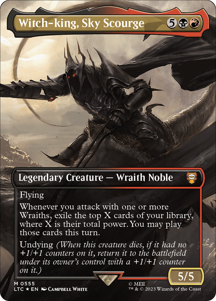 Witch-king, Sky Scourge (Borderless) (Surge Foil) [The Lord of the Rin – Rook's Games and More
