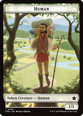 Copy // Human Double-Sided Token [Foundations Tokens] | Rook's Games and More