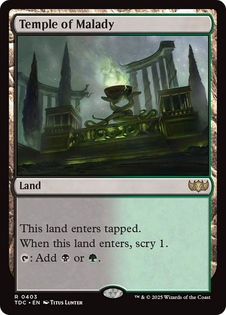 Temple of Malady [Tarkir: Dragonstorm Commander] | Rook's Games and More
