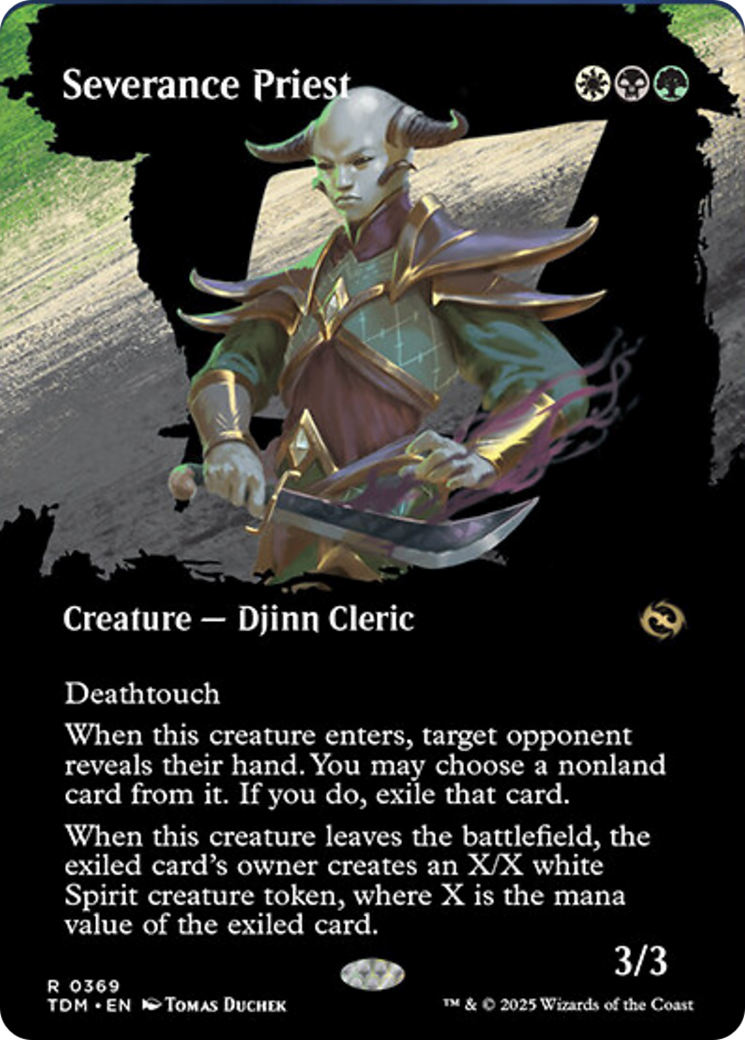 Severance Priest (Borderless) [Tarkir: Dragonstorm] | Rook's Games and More