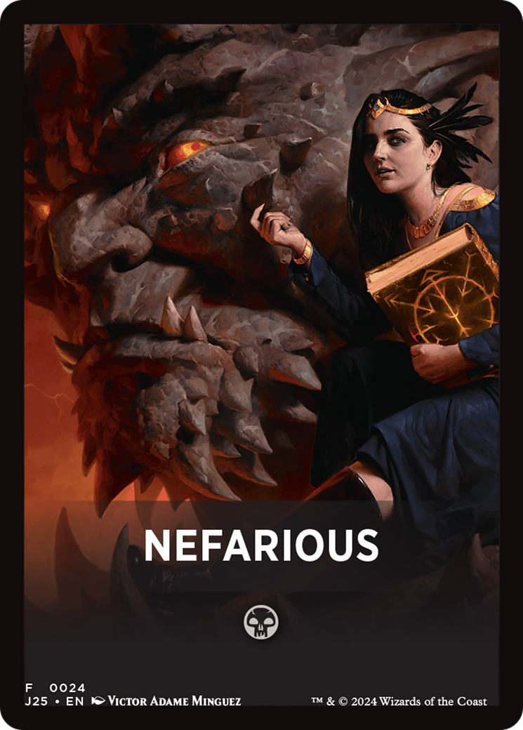 Nefarious Theme Card [Foundations Jumpstart Front Cards] | Rook's Games and More