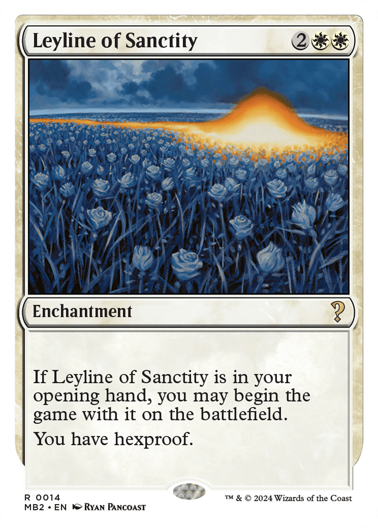 Leyline of Sanctity (White Border) [Mystery Booster 2] | Rook's Games and More