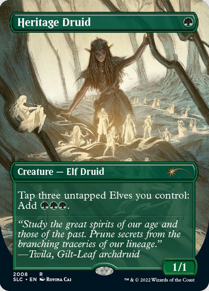 Heritage Druid (Borderless) [Secret Lair Countdown Kit] | Rook's Games and More