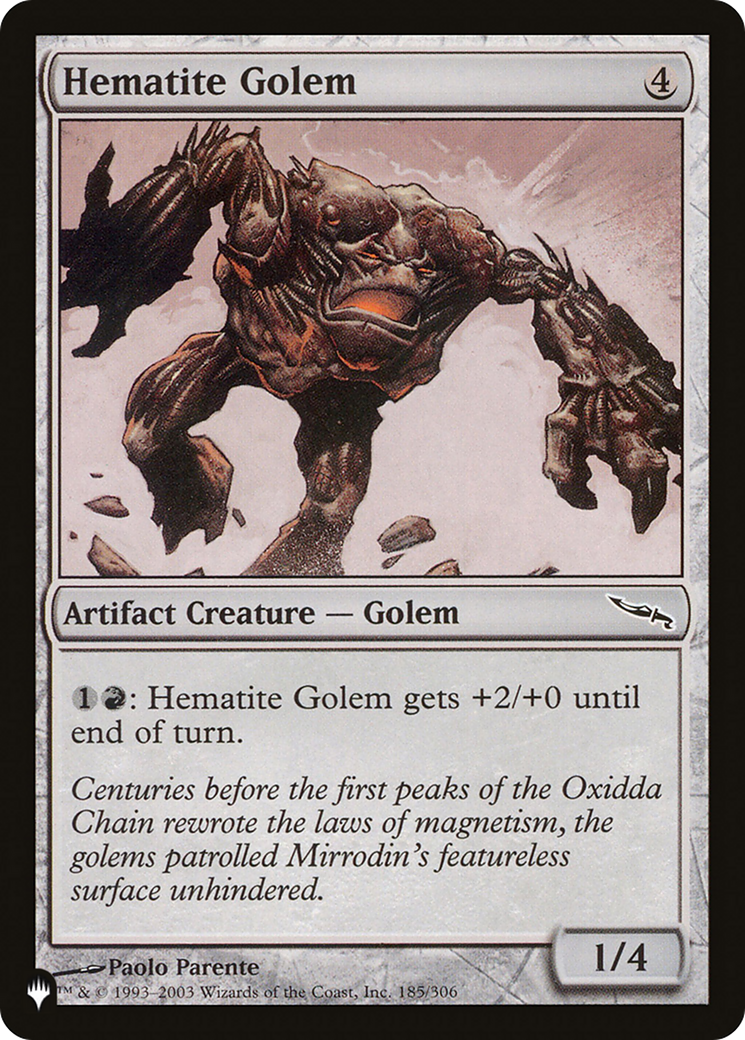 Hematite Golem [The List Reprints] | Rook's Games and More