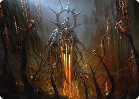 Solphim, Mayhem Dominus Art Card [Phyrexia: All Will Be One Art Series] | Rook's Games and More