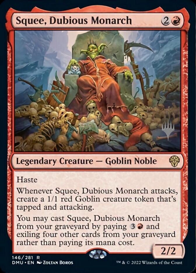 Squee, Dubious Monarch (Promo Pack) [Dominaria United Promos] | Rook's Games and More