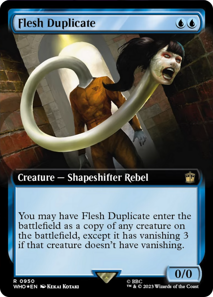 Flesh Duplicate (Extended Art) (Surge Foil) [Doctor Who] | Rook's Games and More