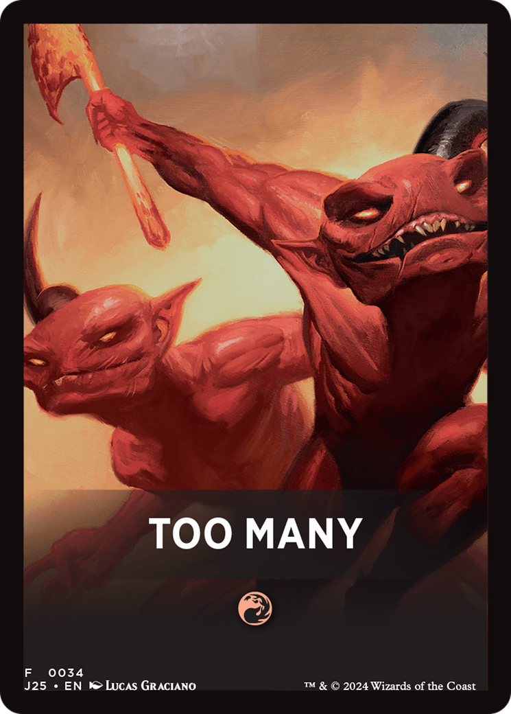 Too Many Theme Card [Foundations Jumpstart Front Cards] | Rook's Games and More