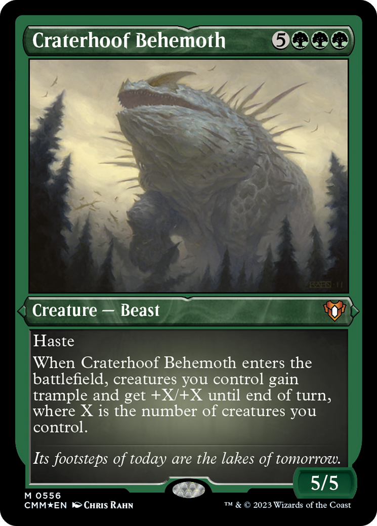 Craterhoof Behemoth (Foil Etched) [Commander Masters] | Rook's Games and More