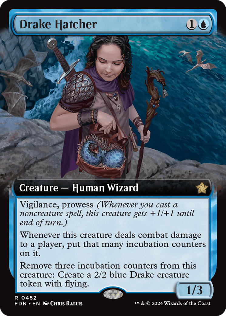 Drake Hatcher (Extended Art) [Foundations] | Rook's Games and More