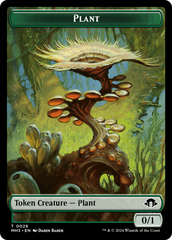 Ape (Ripple Foil) // Plant Double-Sided Token [Modern Horizons 3 Commander Tokens] | Rook's Games and More