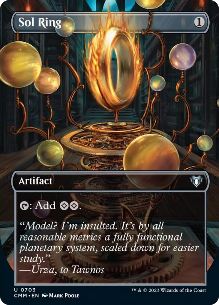 Sol Ring (Borderless Alternate Art) [Commander Masters] | Rook's Games and More